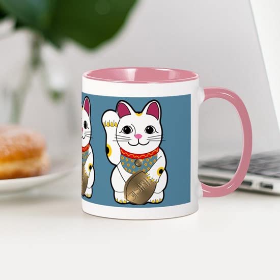 CafePress White Maneki Neko Mug Ceramic Coffee Mug, Tea Cup 11 oz