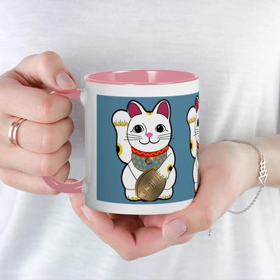 CafePress White Maneki Neko Mug Ceramic Coffee Mug, Tea Cup 11 oz