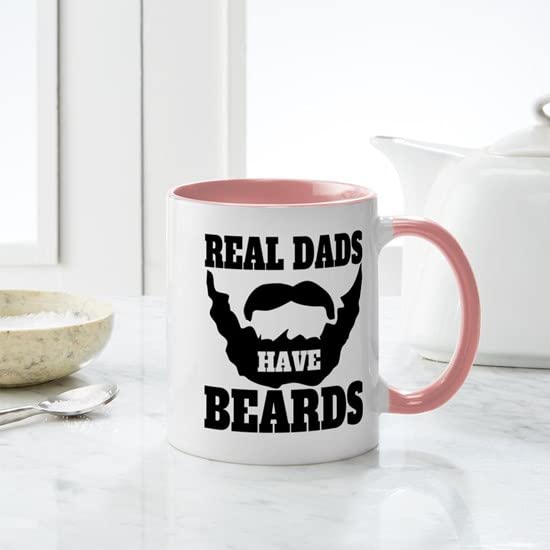 CafePress Real Dads Have Beards Mugs Ceramic Coffee Mug, Tea Cup 11 oz