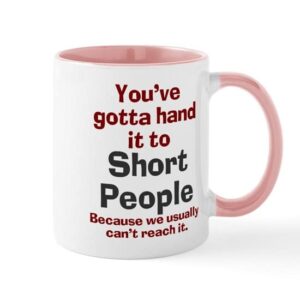 cafepress hand it to short people mug ceramic coffee mug, tea cup 11 oz
