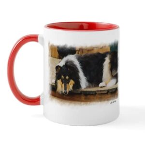 cafepress tri color collie mug ceramic coffee mug, tea cup 11 oz