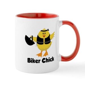 cafepress biker chick mugs ceramic coffee mug, tea cup 11 oz