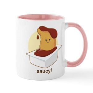cafepress saucy! mug ceramic coffee mug, tea cup 11 oz
