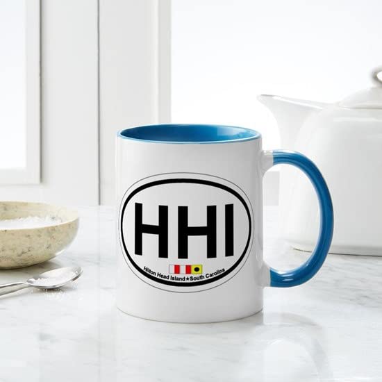 CafePress Hilton Head Island SC Oval Design Mug Ceramic Coffee Mug, Tea Cup 11 oz