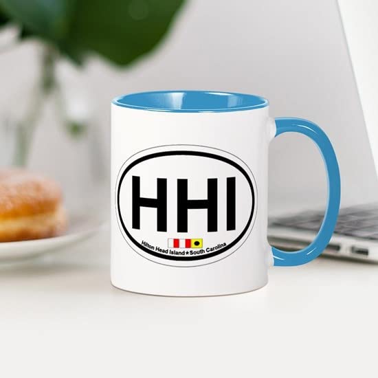 CafePress Hilton Head Island SC Oval Design Mug Ceramic Coffee Mug, Tea Cup 11 oz