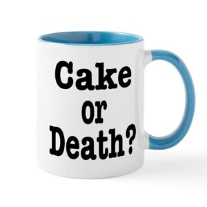 cafepress cake or death black mug ceramic coffee mug, tea cup 11 oz