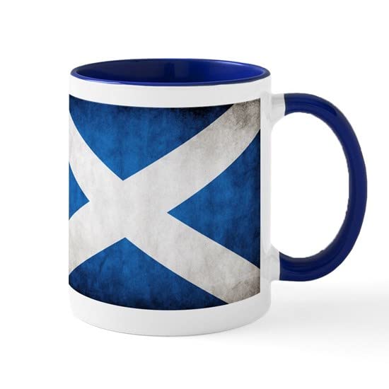 CafePress Antiqued Scottish Flag Mugs Ceramic Coffee Mug, Tea Cup 11 oz