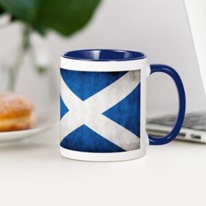 CafePress Antiqued Scottish Flag Mugs Ceramic Coffee Mug, Tea Cup 11 oz