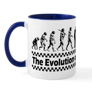 cafepress evolution of ska mug ceramic coffee mug, tea cup 11 oz