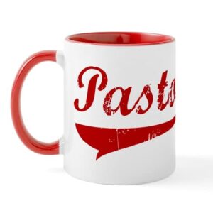 cafepress pastor (red vintage) mug ceramic coffee mug, tea cup 11 oz