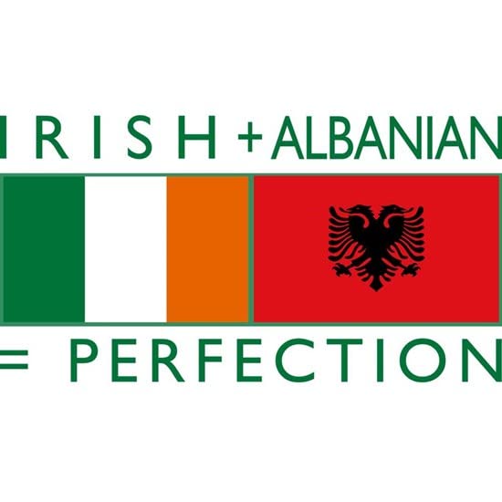 CafePress Irish Albanian Heritage Flag Mug Ceramic Coffee Mug, Tea Cup 11 oz