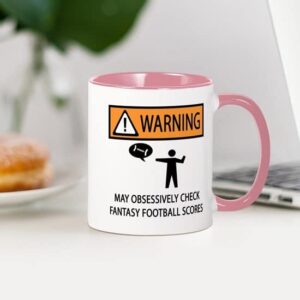 CafePress Checks Fantasy Football Scores Mug Ceramic Coffee Mug, Tea Cup 11 oz