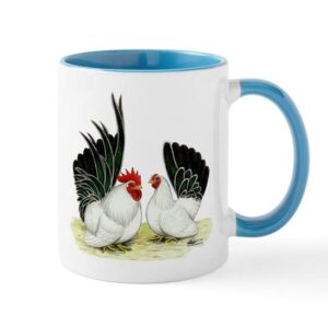 cafepress japanese black white bantams mug ceramic coffee mug, tea cup 11 oz