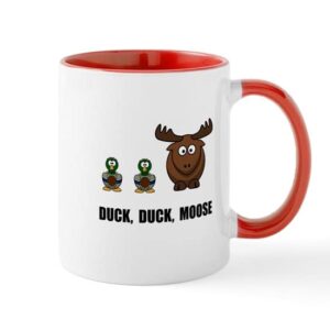 cafepress duck duck moose mug ceramic coffee mug, tea cup 11 oz