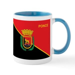 cafepress ponce flag mug ceramic coffee mug, tea cup 11 oz