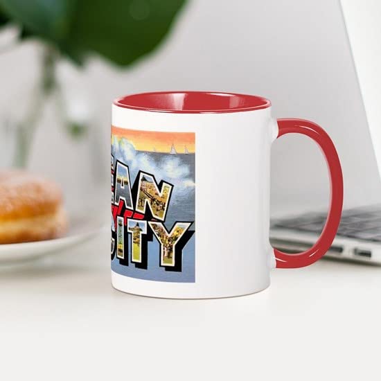 CafePress Ocean City Maryland Greetings Mug Ceramic Coffee Mug, Tea Cup 11 oz