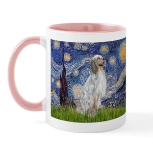 cafepress english setter / starry night mug ceramic coffee mug, tea cup 11 oz