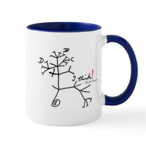 cafepress darwin’s tree (i think!) ceramic coffee mug, tea cup 11 oz