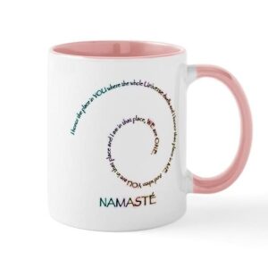 cafepress meaning of namaste mug ceramic coffee mug, tea cup 11 oz