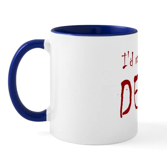 CafePress I'd Rather Be Watching Dexter Mug Ceramic Coffee Mug, Tea Cup 11 oz