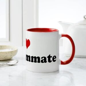 CafePress I Love My Roommate Mug Ceramic Coffee Mug, Tea Cup 11 oz