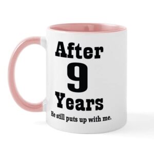 cafepress 9th anniversary funny quote mug ceramic coffee mug, tea cup 11 oz