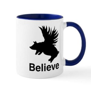 cafepress flying pig mug ceramic coffee mug, tea cup 11 oz