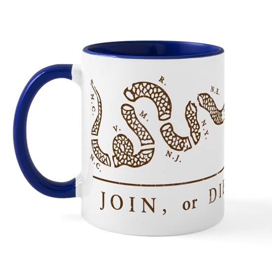 CafePress Join Or Die Mug Ceramic Coffee Mug, Tea Cup 11 oz