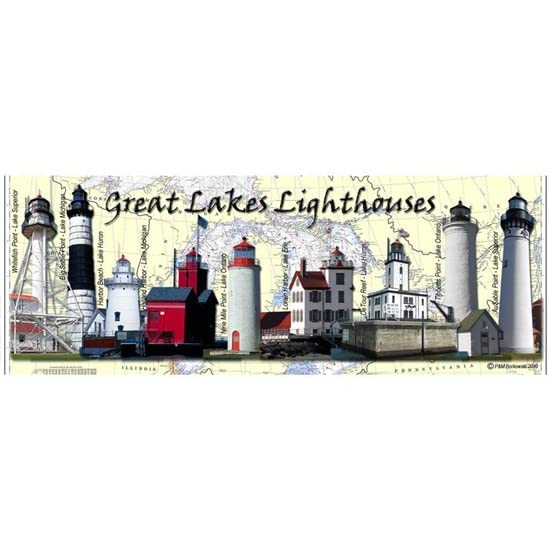 CafePress Great Lakes Lighthouses Mug Ceramic Coffee Mug, Tea Cup 11 oz