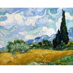 CafePress Van Gogh Wheat Field With Cypresses Mug Ceramic Coffee Mug, Tea Cup 11 oz