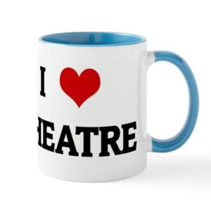 cafepress i love theatre mug ceramic coffee mug, tea cup 11 oz