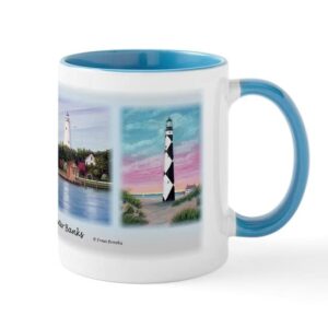 cafepress lighthouses of the outer banks mug ceramic coffee mug, tea cup 11 oz