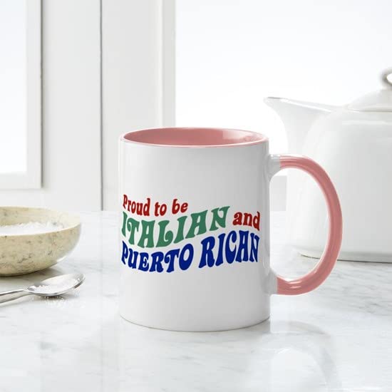 CafePress Proud Italian Puerto Rican Mug Ceramic Coffee Mug, Tea Cup 11 oz