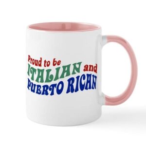 cafepress proud italian puerto rican mug ceramic coffee mug, tea cup 11 oz