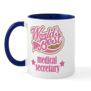 cafepress medical secretary gift (worlds best) mug ceramic coffee mug, tea cup 11 oz