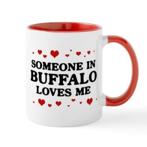 cafepress loves me in buffalo mug ceramic coffee mug, tea cup 11 oz