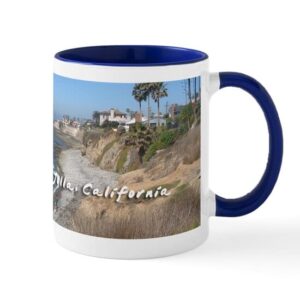 cafepress la jolla coastline mug ceramic coffee mug, tea cup 11 oz