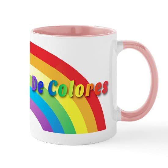 CafePress De Colores Text Mugs Ceramic Coffee Mug, Tea Cup 11 oz