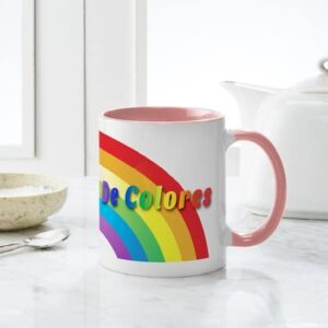 CafePress De Colores Text Mugs Ceramic Coffee Mug, Tea Cup 11 oz