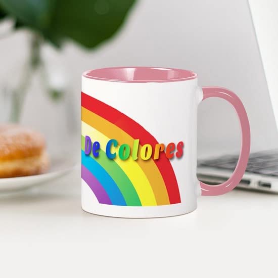 CafePress De Colores Text Mugs Ceramic Coffee Mug, Tea Cup 11 oz