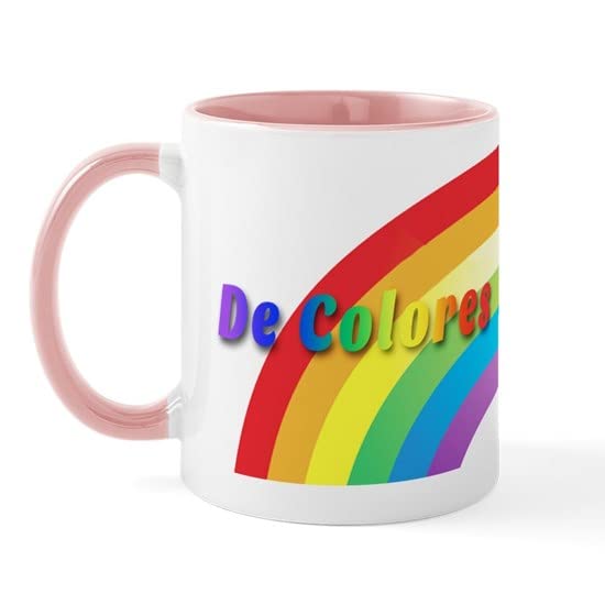 CafePress De Colores Text Mugs Ceramic Coffee Mug, Tea Cup 11 oz