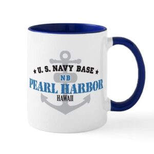 cafepress us navy pearl harbor base mug ceramic coffee mug, tea cup 11 oz