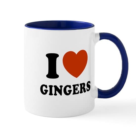 CafePress I Love Gingers Mugs Ceramic Coffee Mug, Tea Cup 11 oz