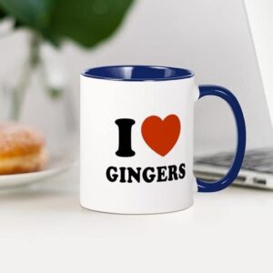 CafePress I Love Gingers Mugs Ceramic Coffee Mug, Tea Cup 11 oz