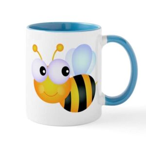 cafepress cute cartoon bumble bee mug ceramic coffee mug, tea cup 11 oz