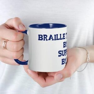 CafePress Braille Transcriber By Day Mug Ceramic Coffee Mug, Tea Cup 11 oz