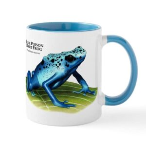 cafepress blue poison dart frog mug ceramic coffee mug, tea cup 11 oz
