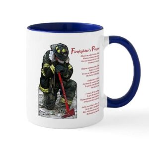cafepress firefighter prayer mug ceramic coffee mug, tea cup 11 oz