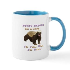 cafepress honey badger takes what she wants mug ceramic coffee mug, tea cup 11 oz