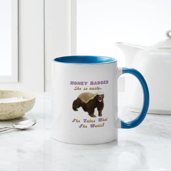 CafePress Honey Badger Takes What She Wants Mug Ceramic Coffee Mug, Tea Cup 11 oz